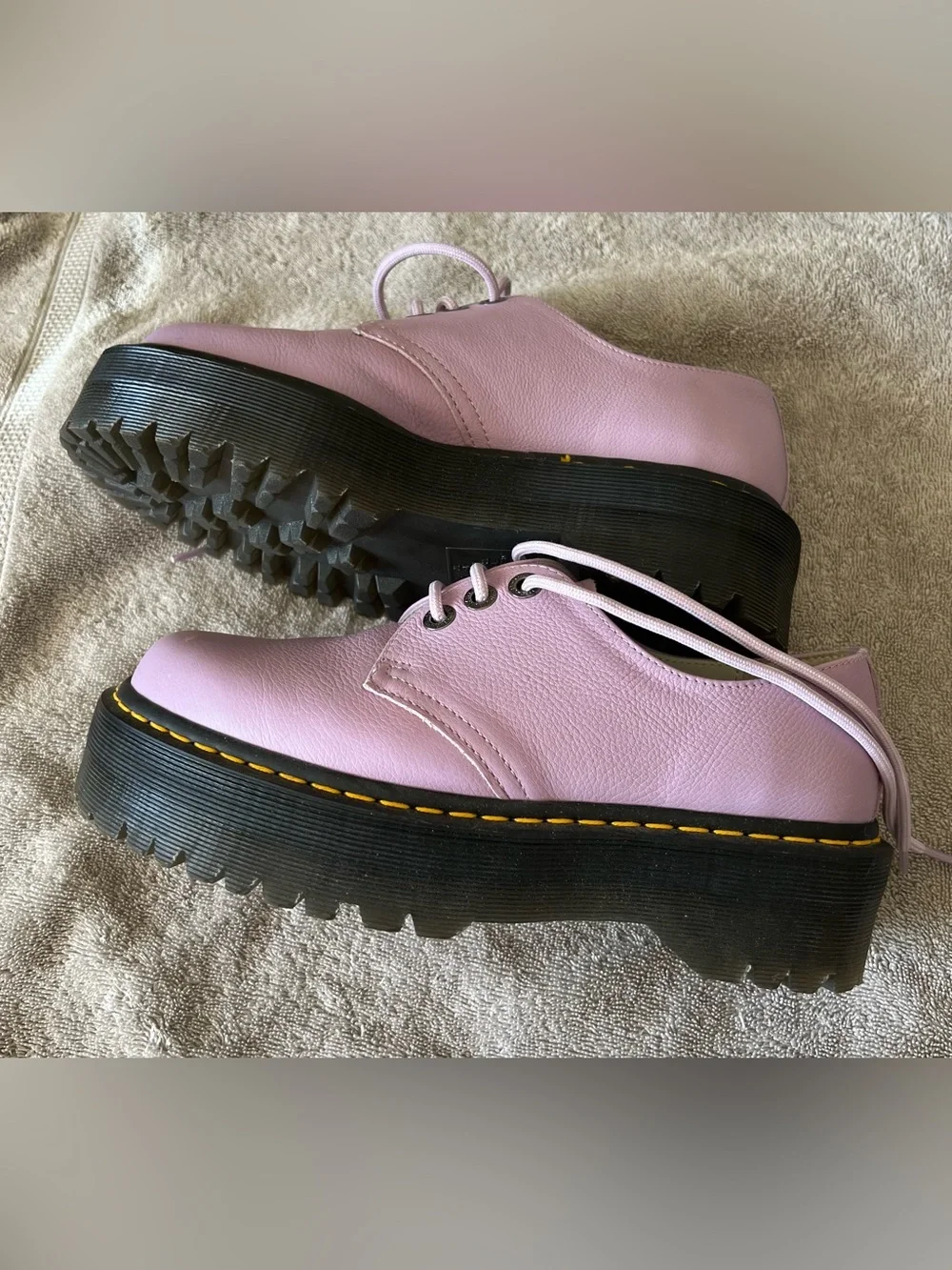 Dr. Martens 1461 Quad II Platform Oxford Lilac Pisa Leather 9